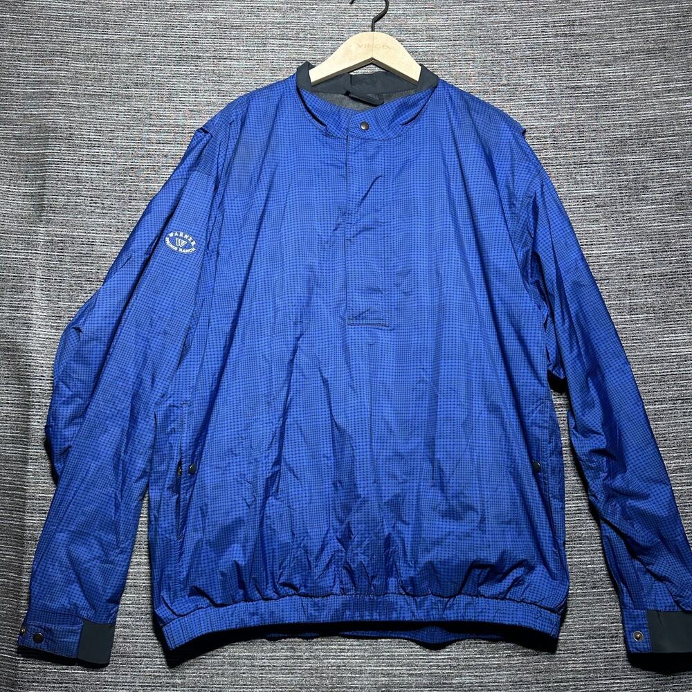 DryJoys Footjoy Jacket Men's XL Blue Geometric Snap Closure Golf